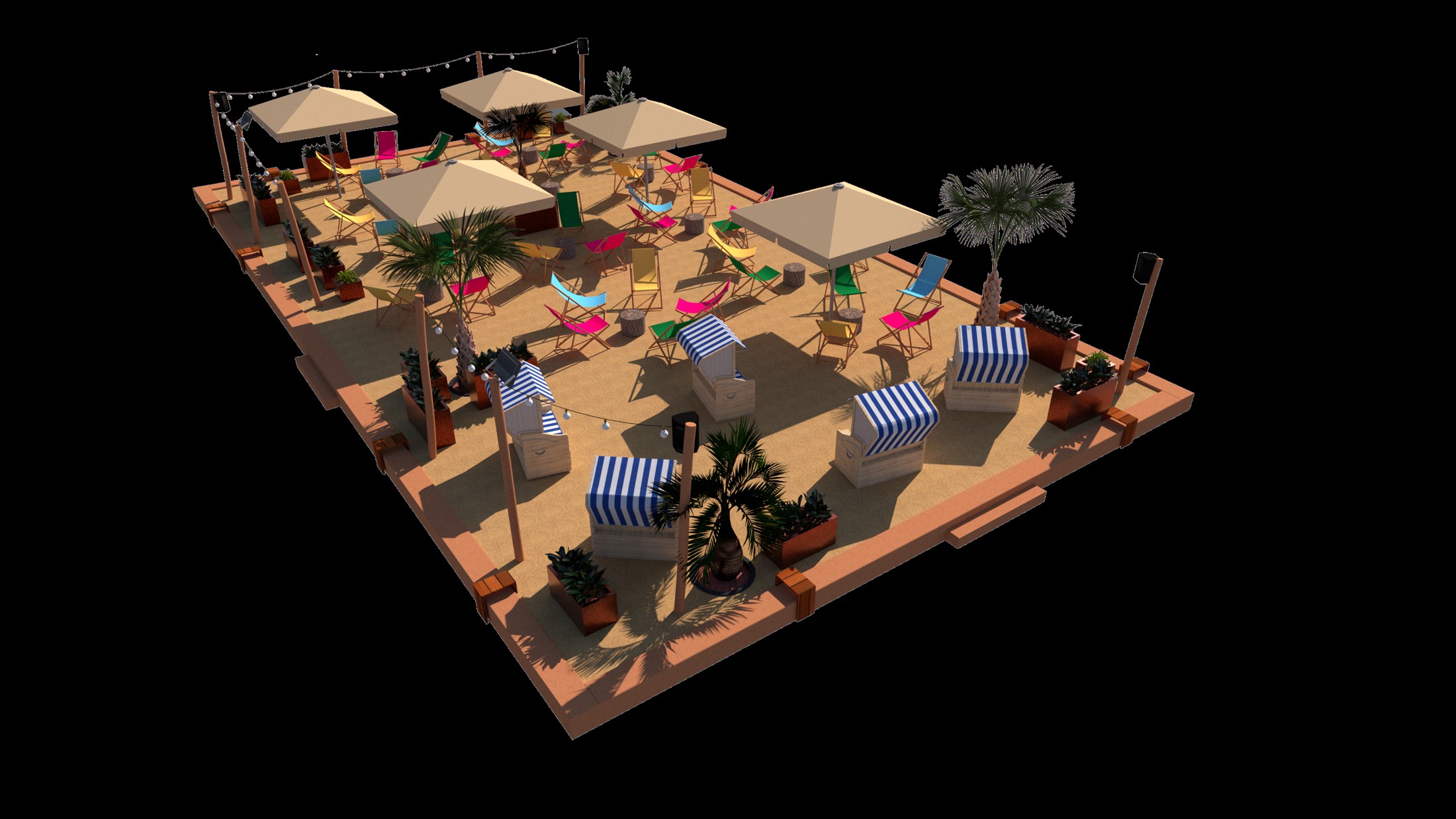Stadtstrand – Rendering 1 / Entwurfsvisualisierung