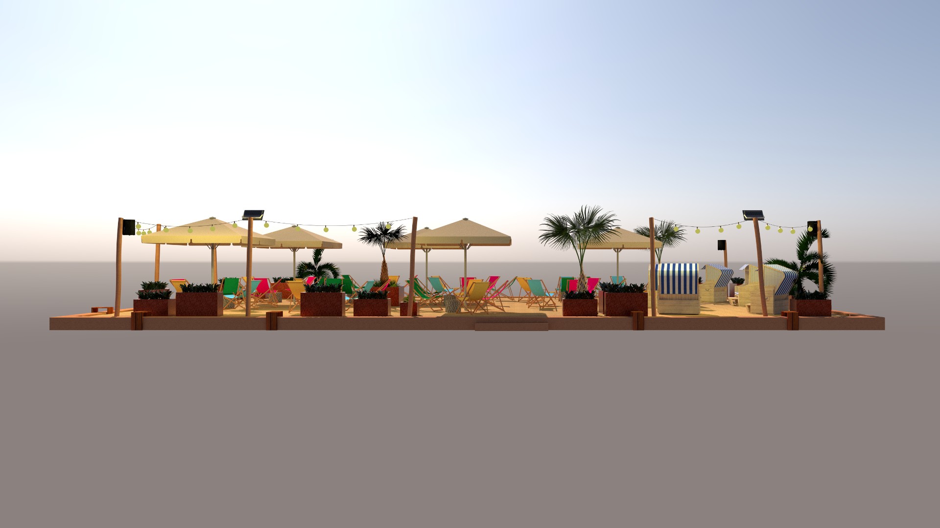 Stadtstrand – Rendering 2 / Entwurfsvisualisierung